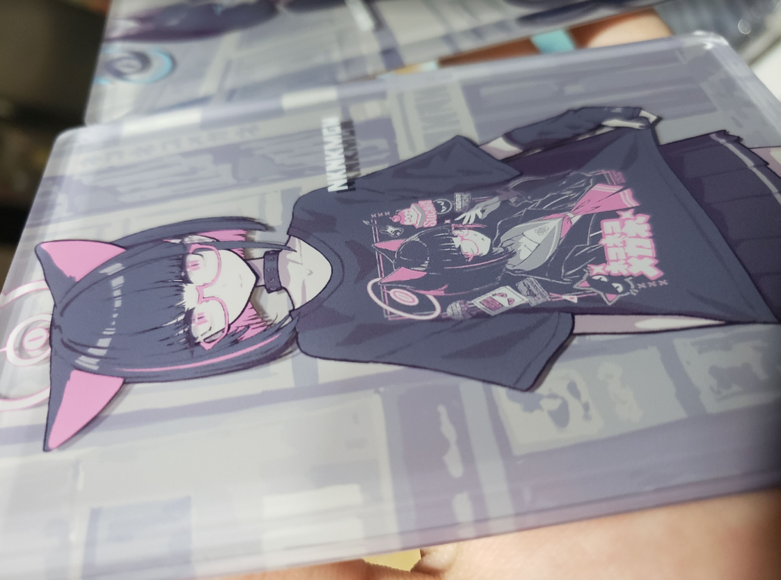 Blue Archive Cat Glasses Pain Chisato Anyama T-Shirt and Standees