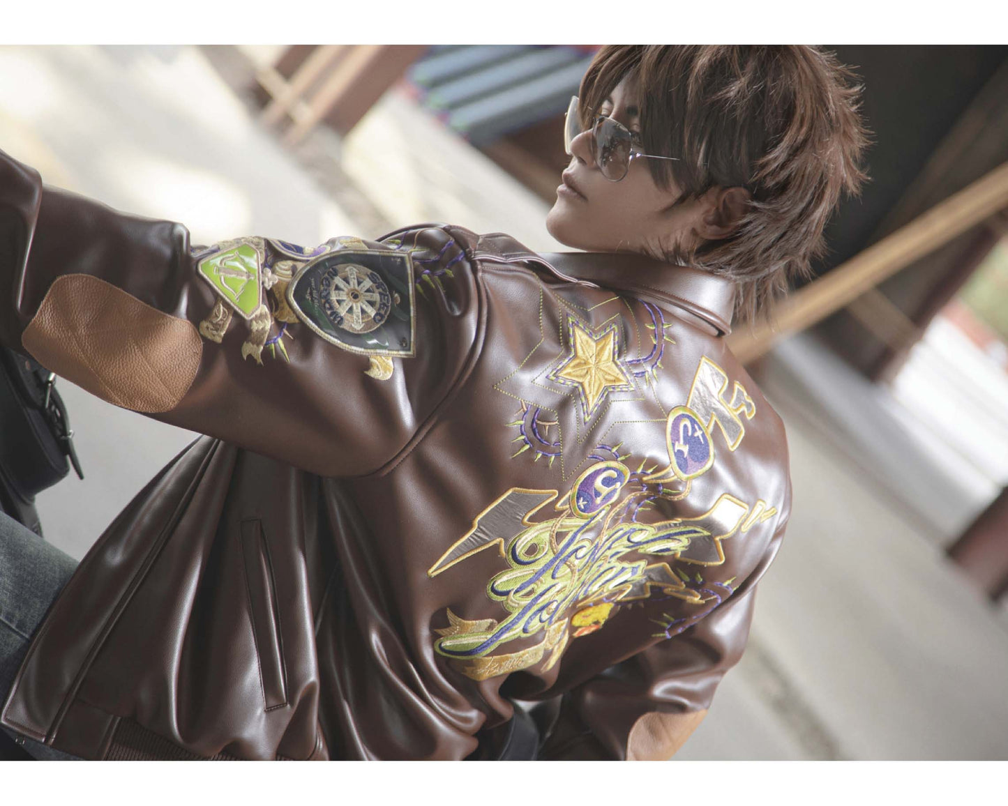 【YaCreate x Rei】"Seeking Hermit" Faux Leather Jacket