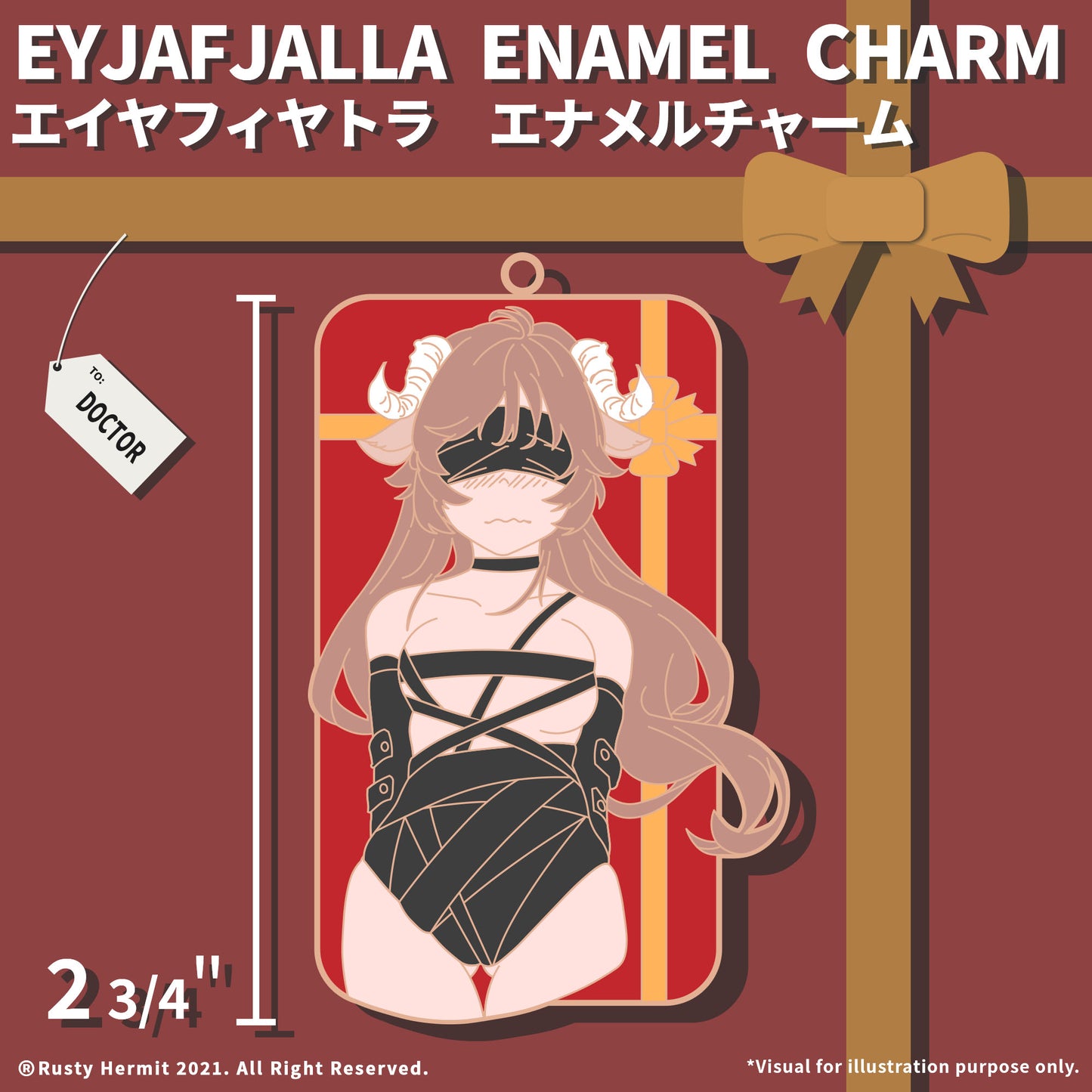 Arknights Eyjafjalla Enamel Keychain - RustyHermit