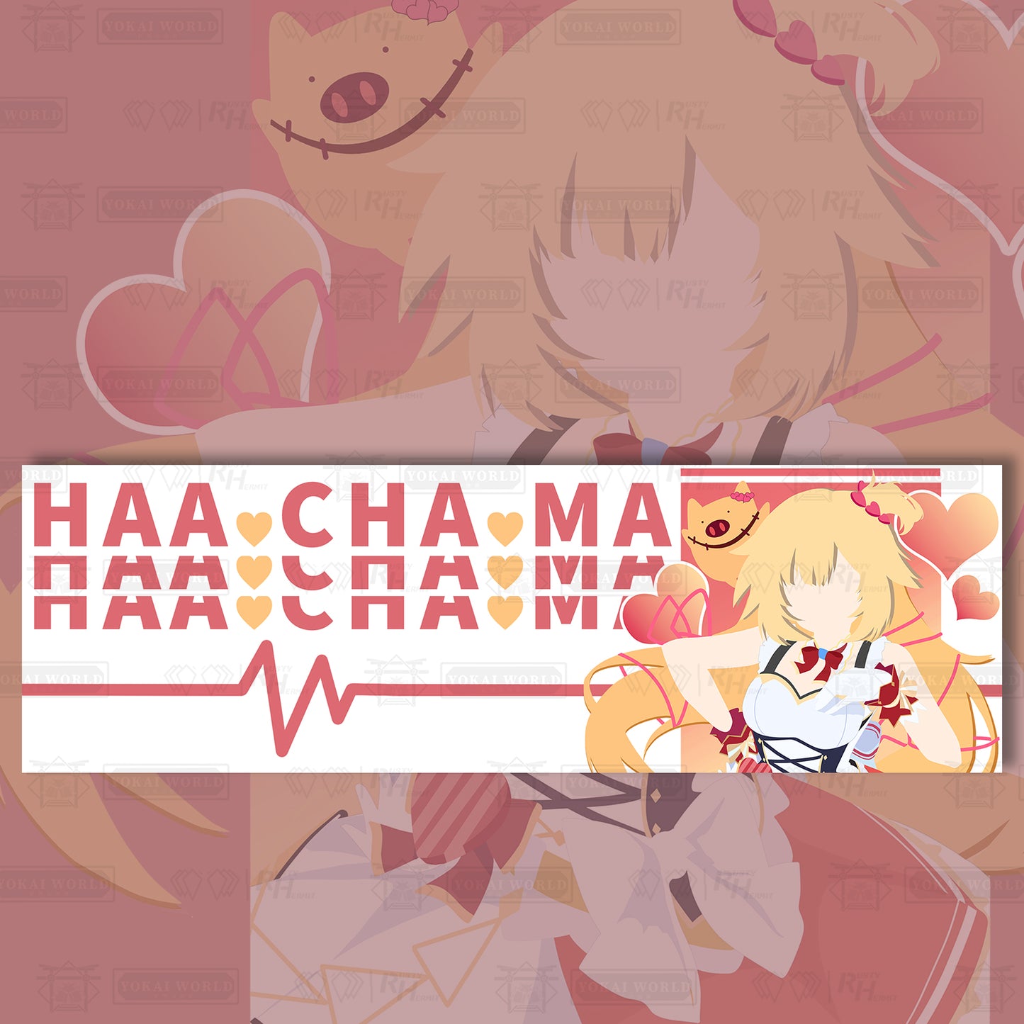 Hololive Akai Haato Haachama Sticker Slap Vinyl Decal - RustyHermit