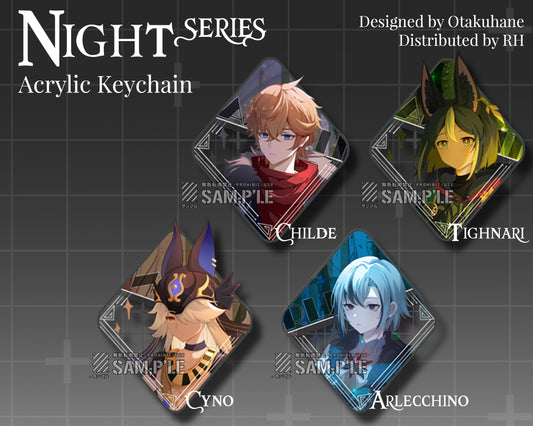 Genshin Impact *Night* Series Keychain Standee set