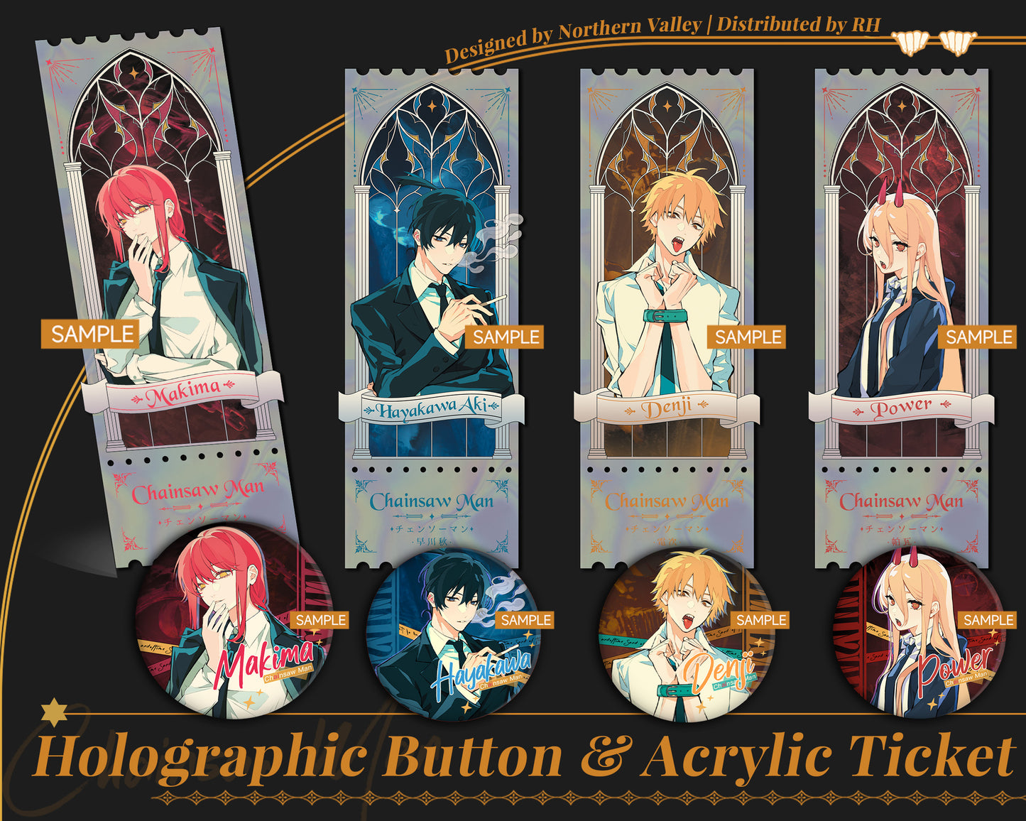 "Sands of Time" Series Holographic Acrylic Ticket & Button