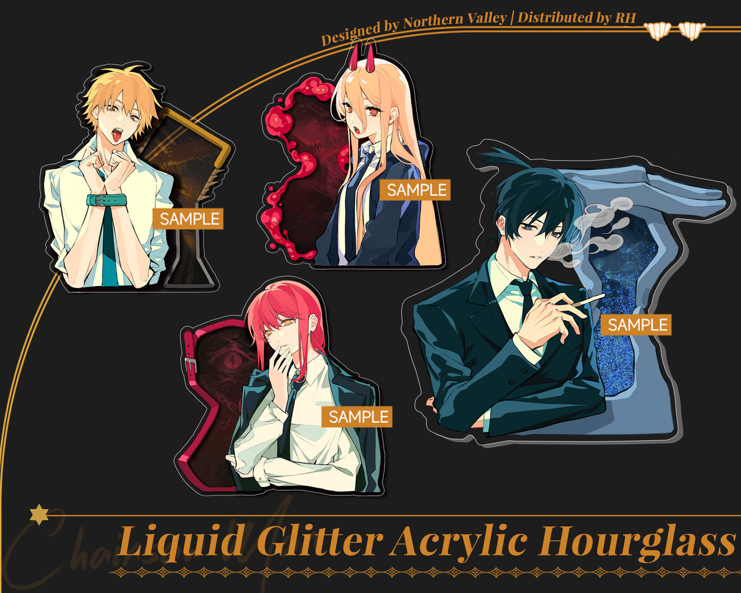 "Sands of Time" Series Liquid Glitter Acrylic