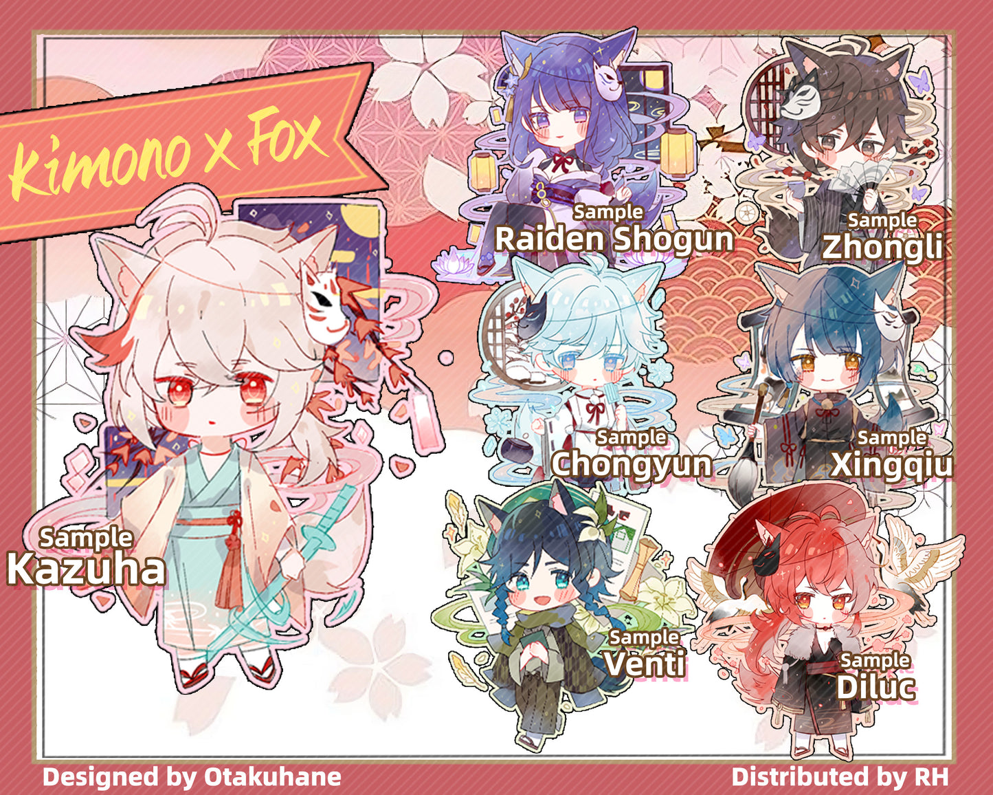 *Kimono* Series Acrylic Keychain