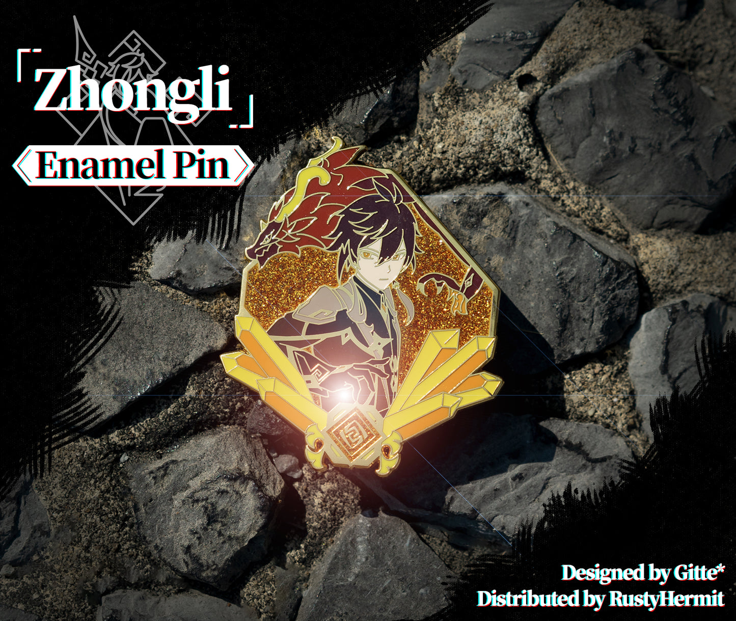 Zhongli Enamel Pin