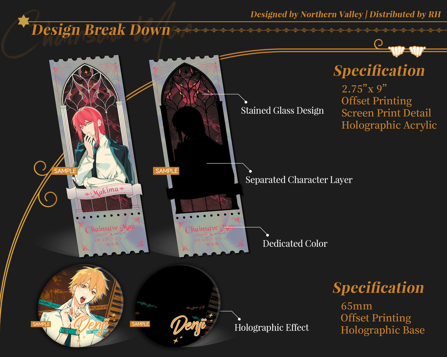 "Sands of Time" Series Holographic Acrylic Ticket & Button