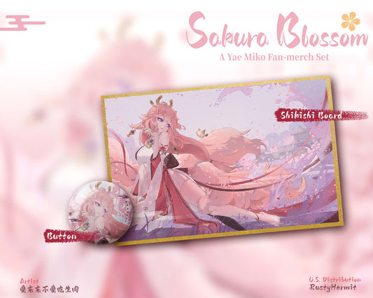 Genshin Impact *Sakura Blossom* Serise Button/Shikishi Board