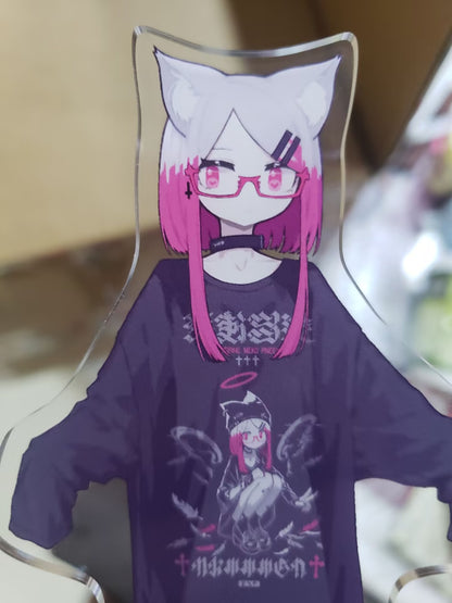 Really Big Kawaii Glasses Neko Acrylic Standee