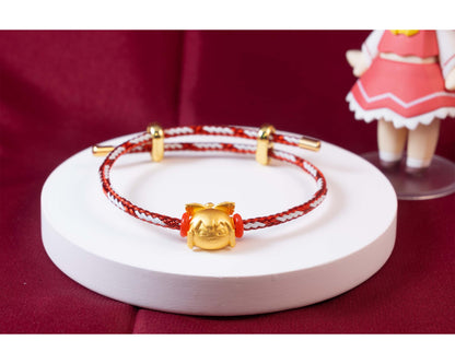 Reimu and Marisa Gold-Plated Yukkuri Bracelet