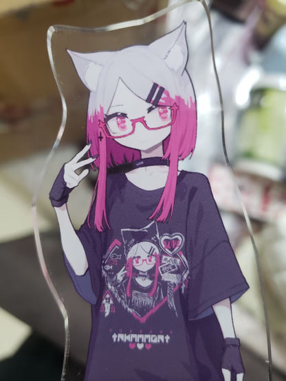 Really Big Kawaii Glasses Neko Acrylic Standee