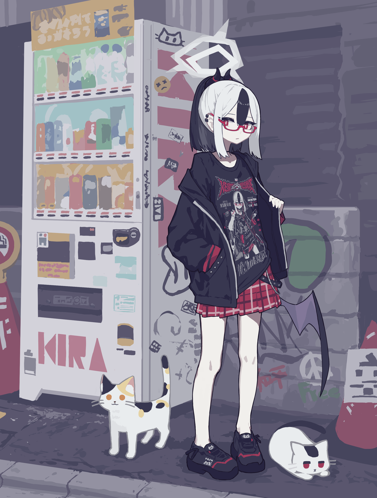 Blue Archive Cat Glasses Pain Kayoko T-Shirt