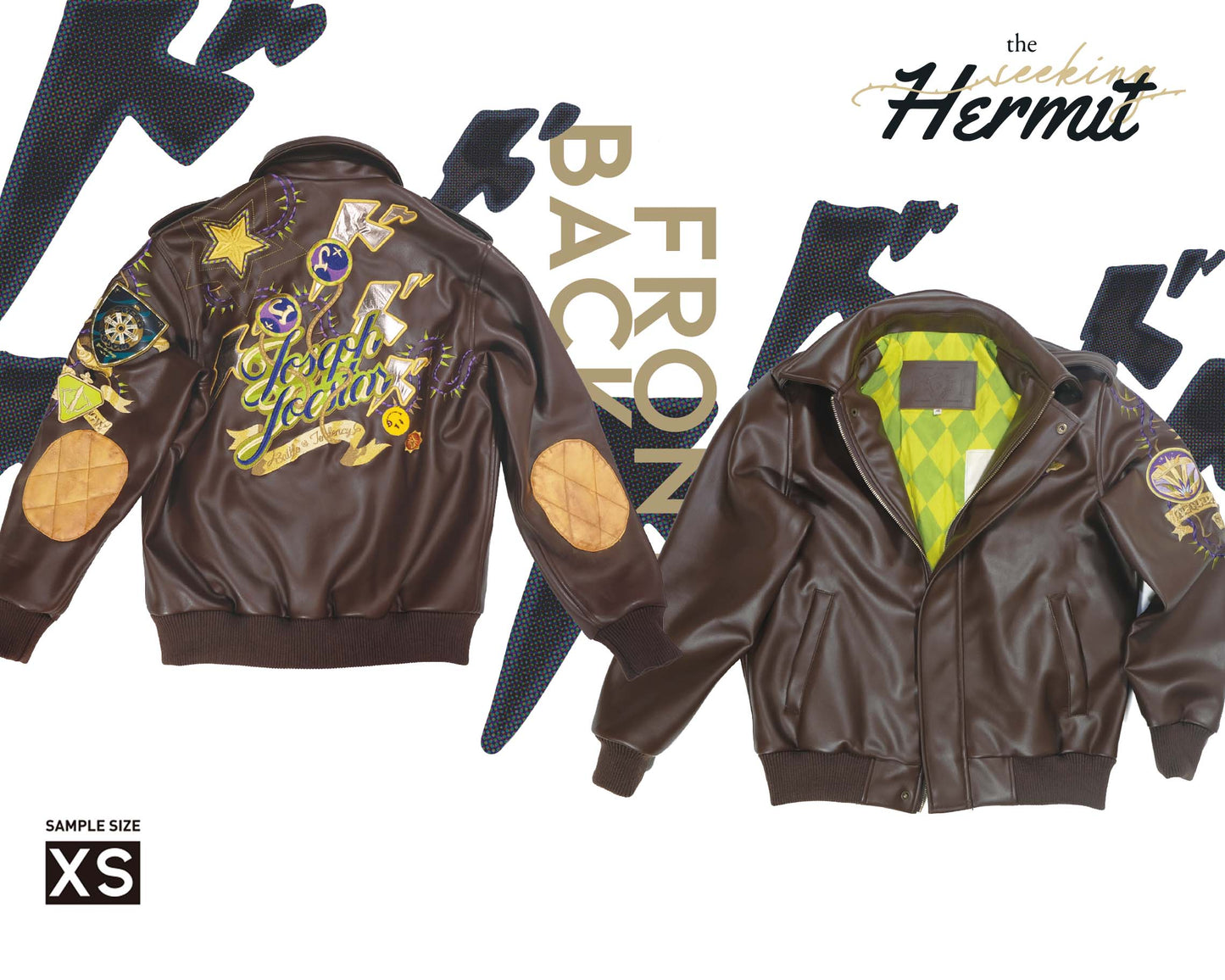【YaCreate x Rei】"Seeking Hermit" Faux Leather Jacket