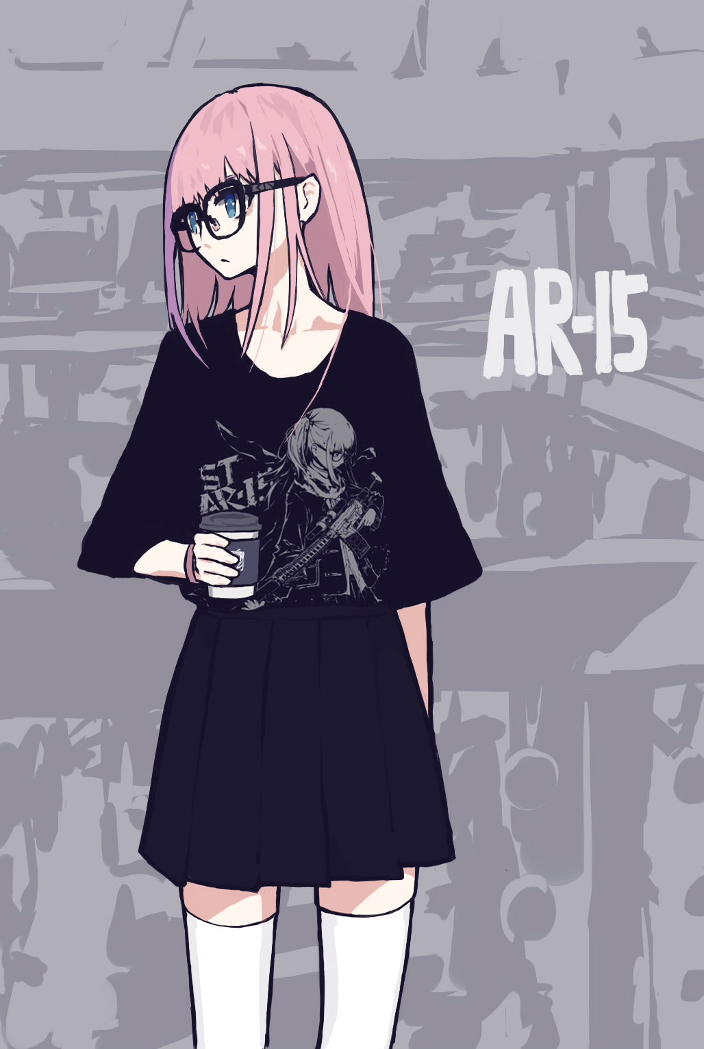 Girls' Frontline AR-15 Unisex T-shirt - RustyHermit