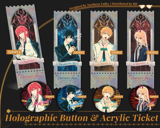 "Sands of Time" Series  Holographic  Acrylic Ticket & Button