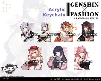 Genshin Impact *Fashion* Series Character Keychain